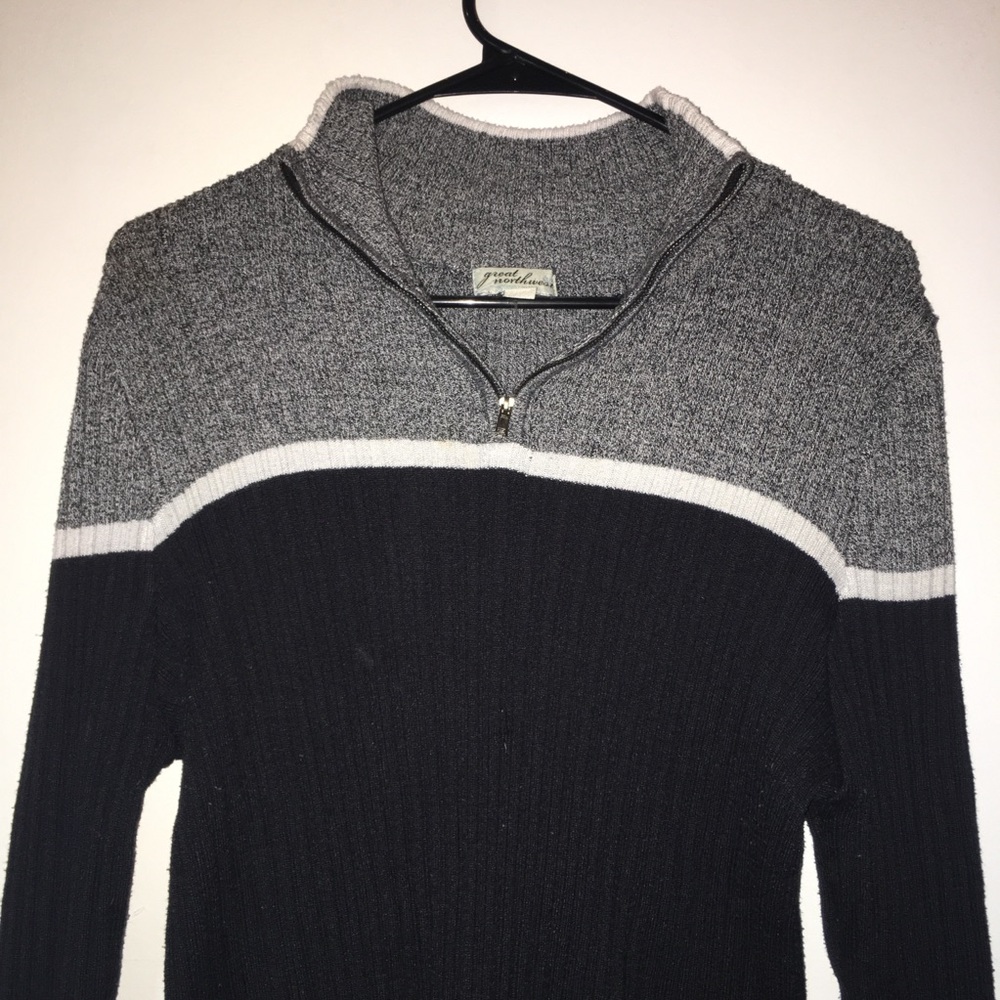 Gray Long sleeve quarter zip